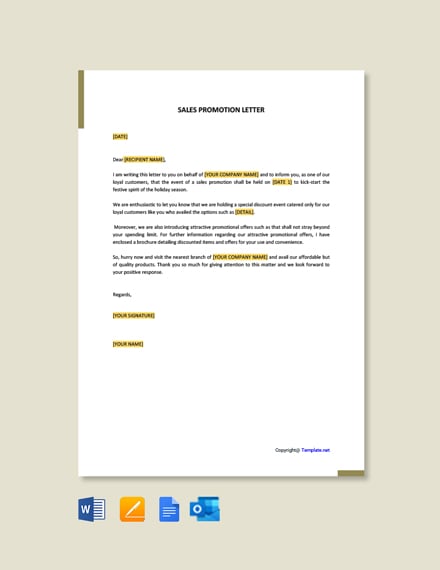 4 Sales Promotion Letter Templates Free Downloads 6880