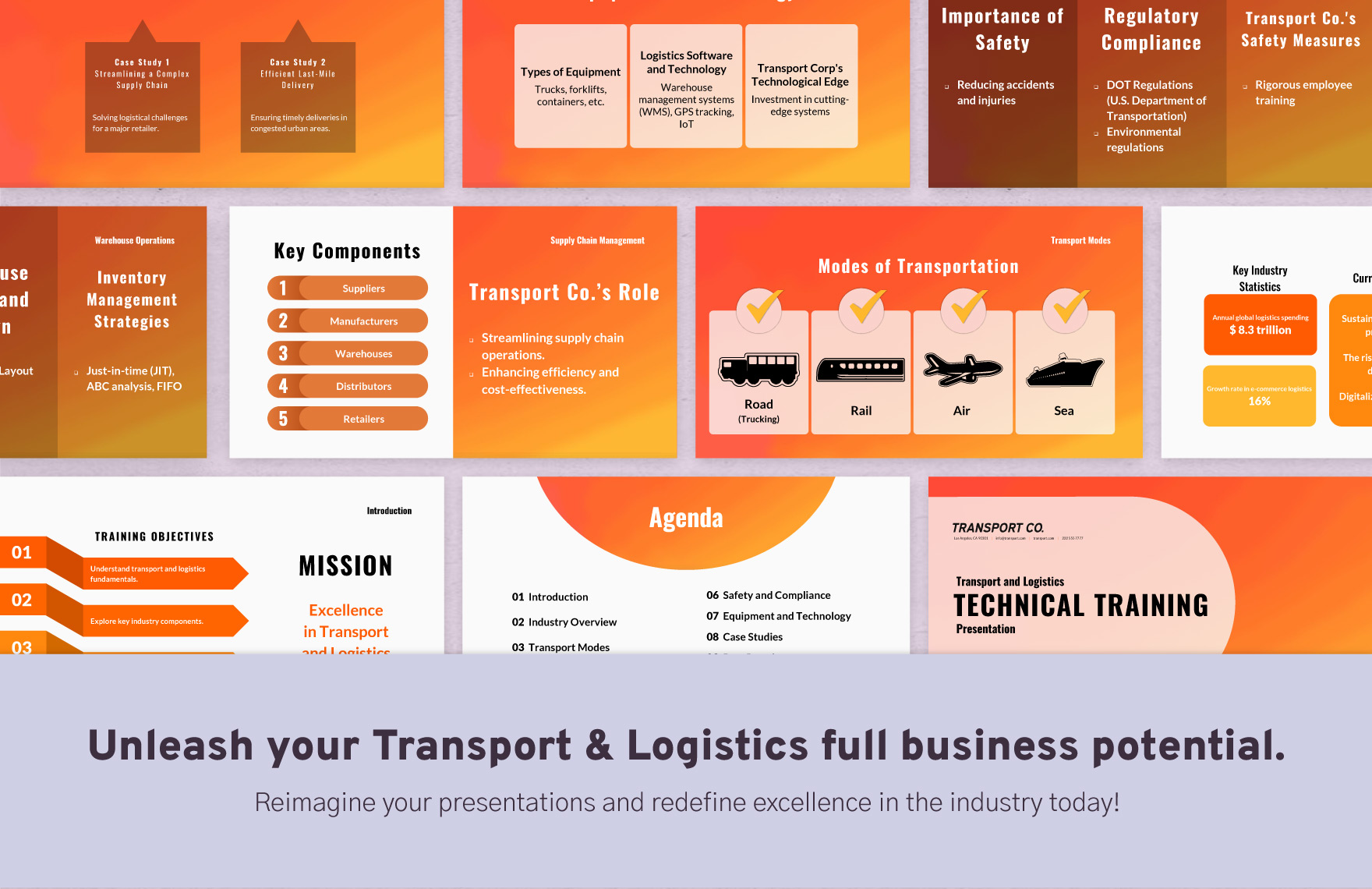 Transport and Logistics Technical Training Presentation Template