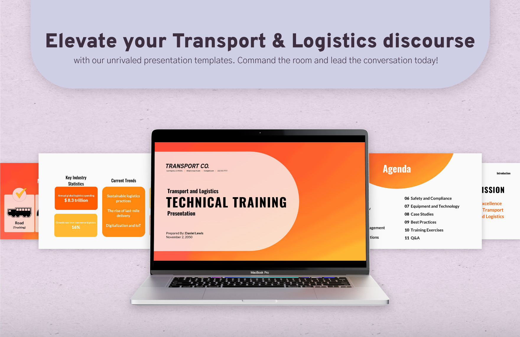 Transport and Logistics Technical Training Presentation Template