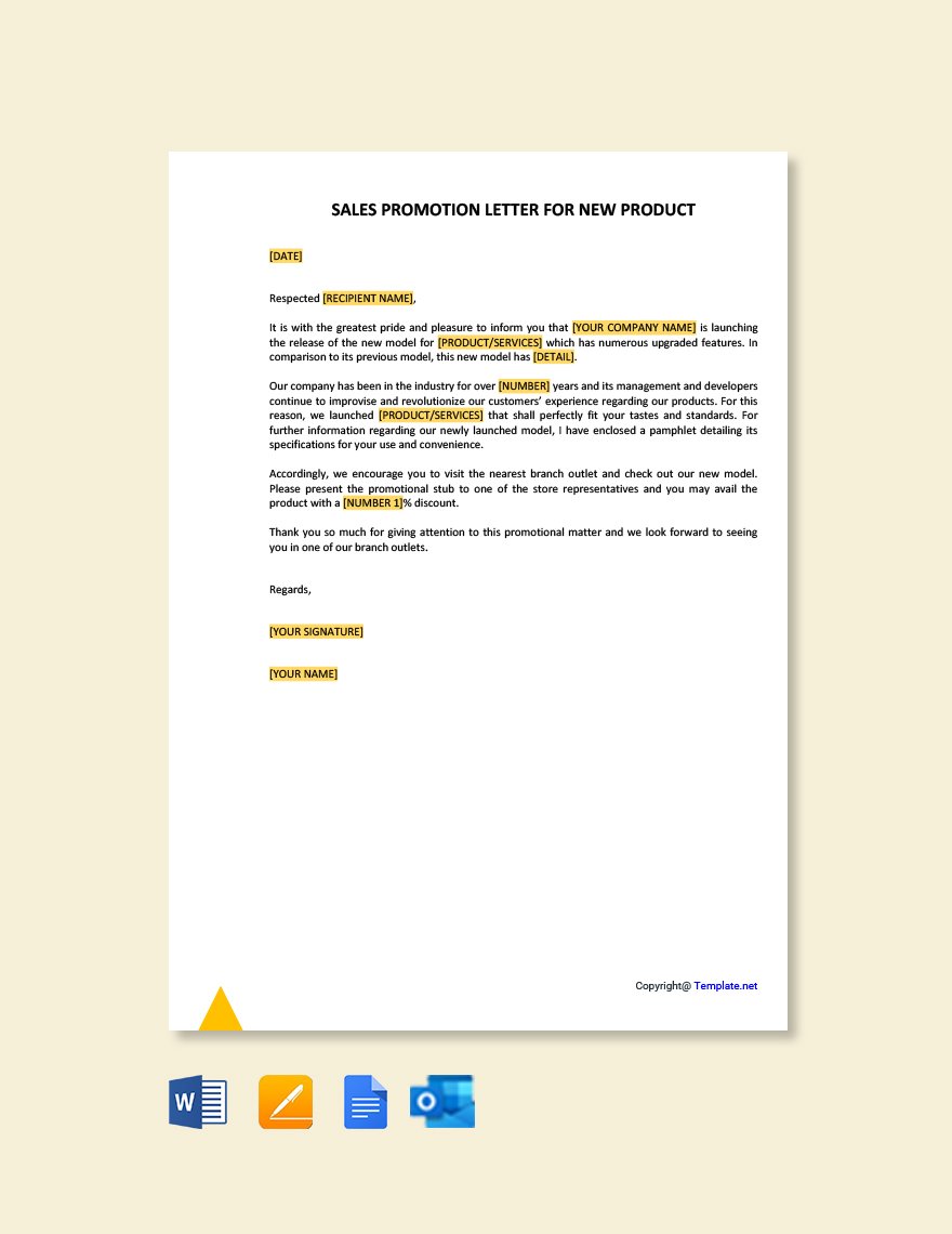 Sales Promotion Letter for New Product