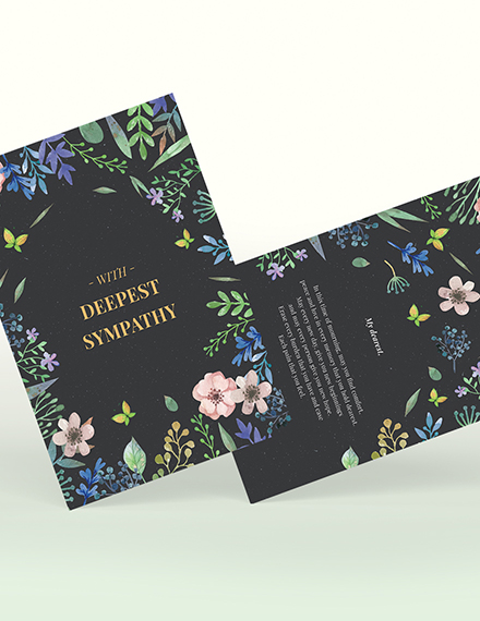 Free Floral Sympathy Card Template to Edit Online