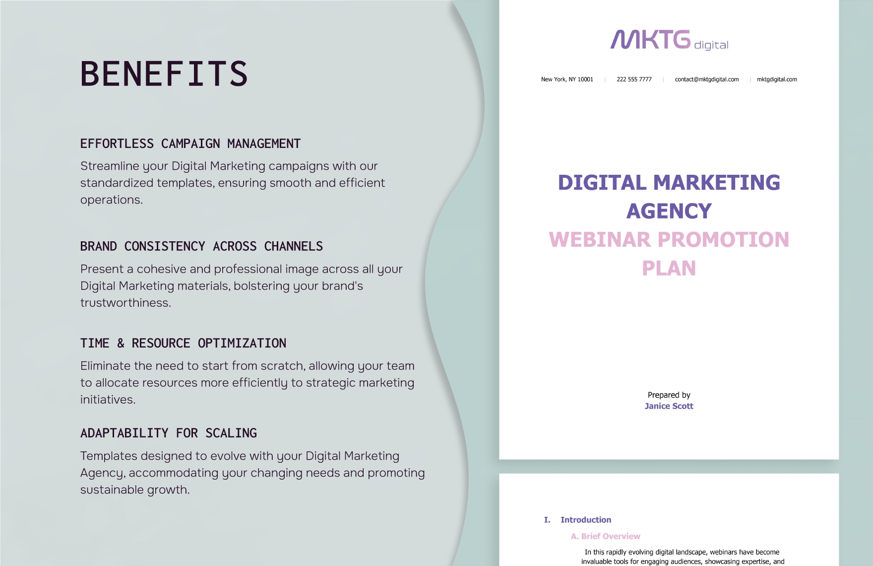 Digital Marketing Agency Webinar Promotion Plan Template