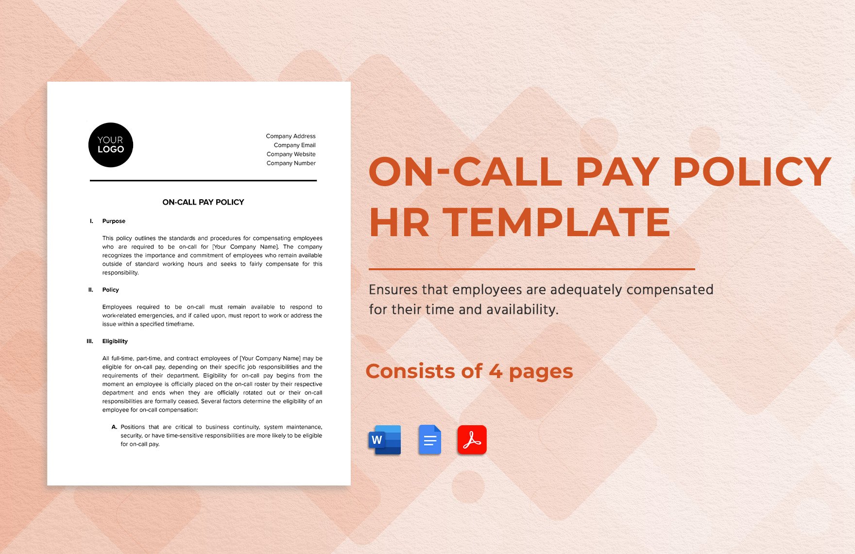 On-call Pay Policy HR Template