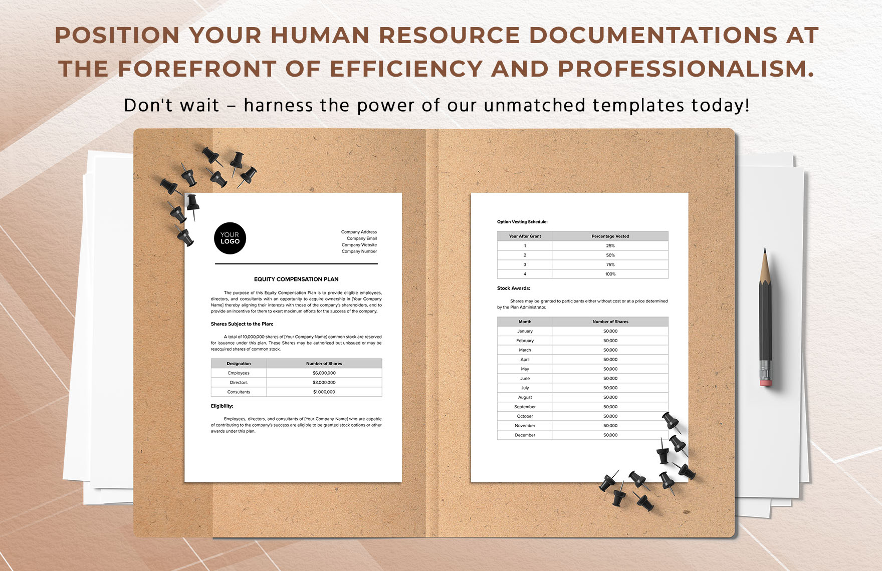 Equity Compensation Plan HR Template