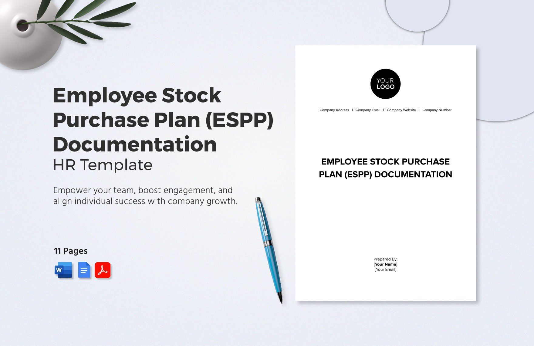 Employee Stock Purchase Plan (ESPP) Documentation HR Template