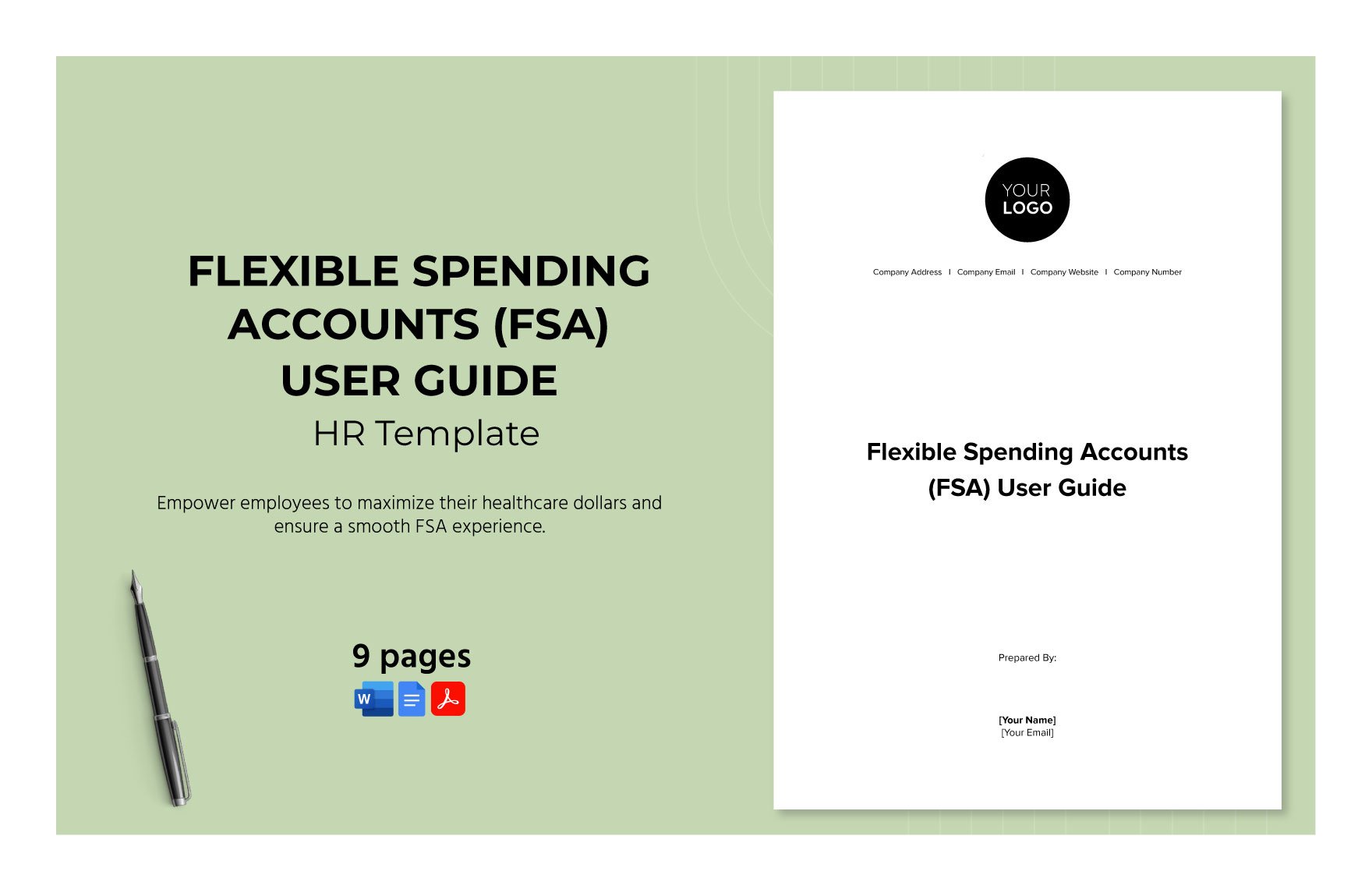 Flexible Spending Accounts (FSA) User Guide HR Template in Word, Google Docs, PDF