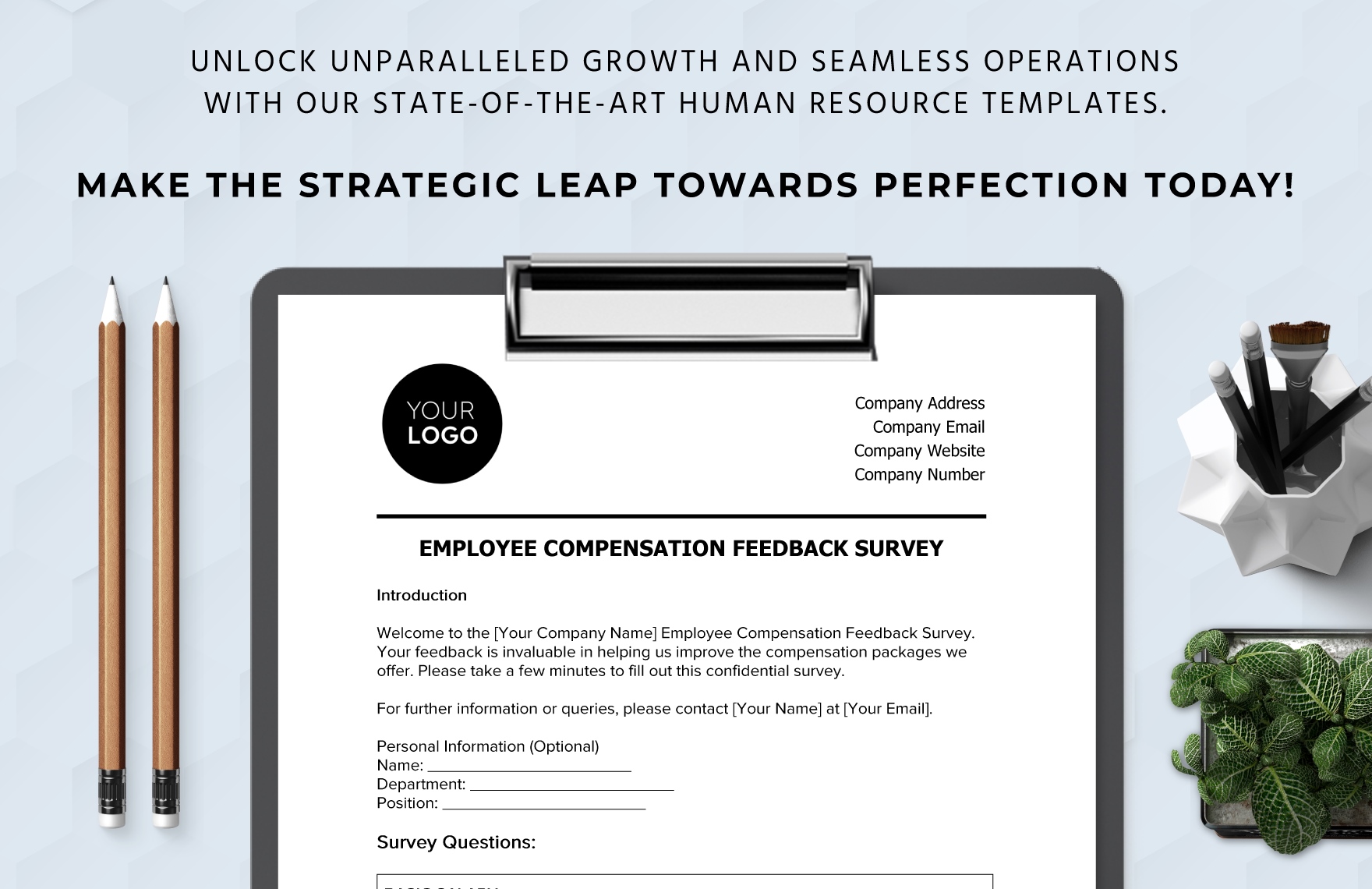 Employee Compensation Feedback Survey HR Template
