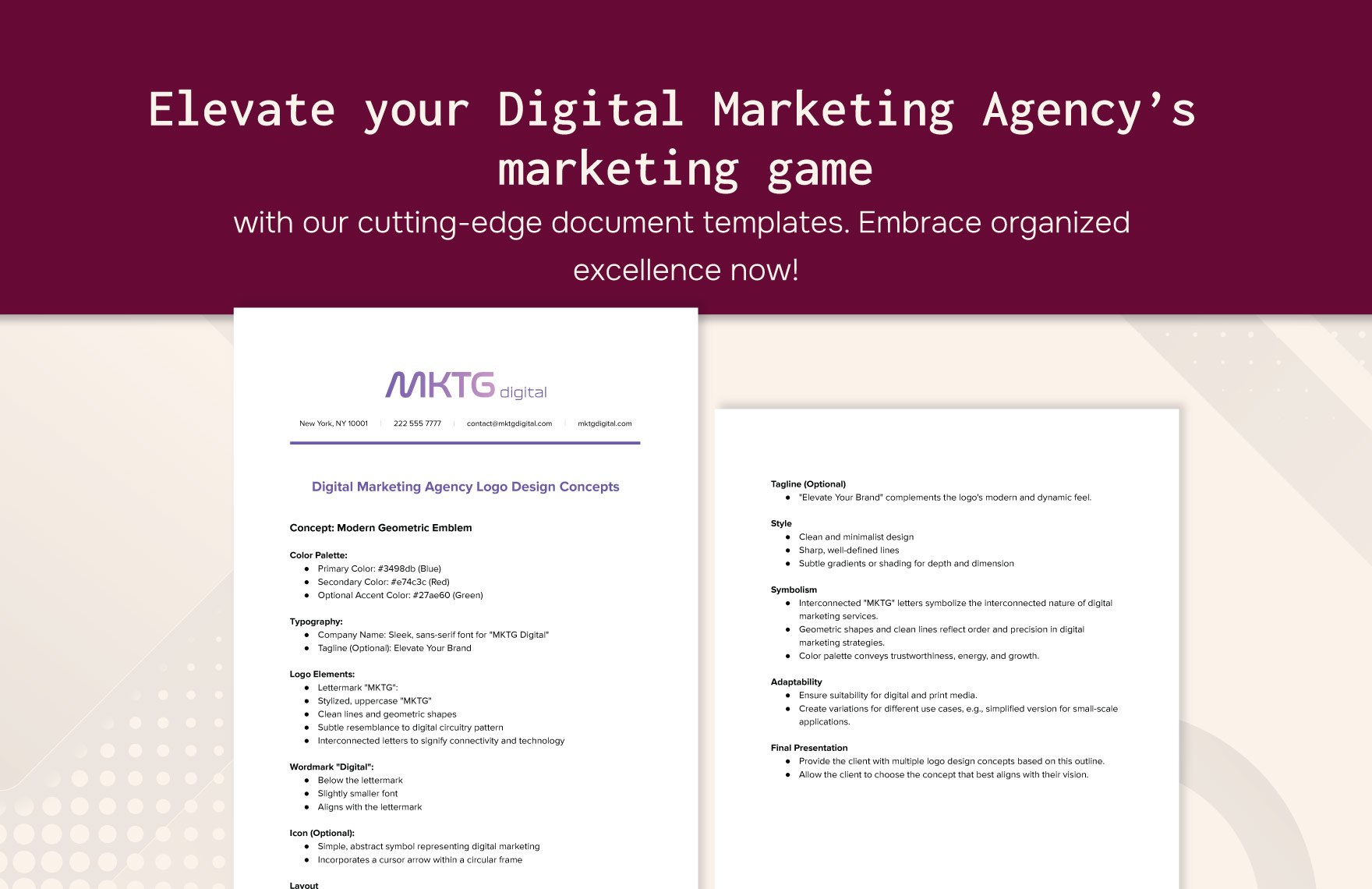 Digital Marketing Agency Logo Design Concepts Template