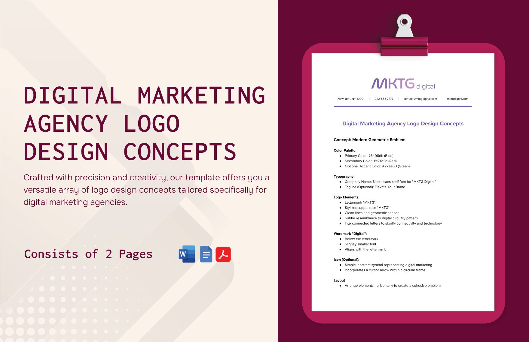 Digital Marketing Agency Logo Design Concepts Template