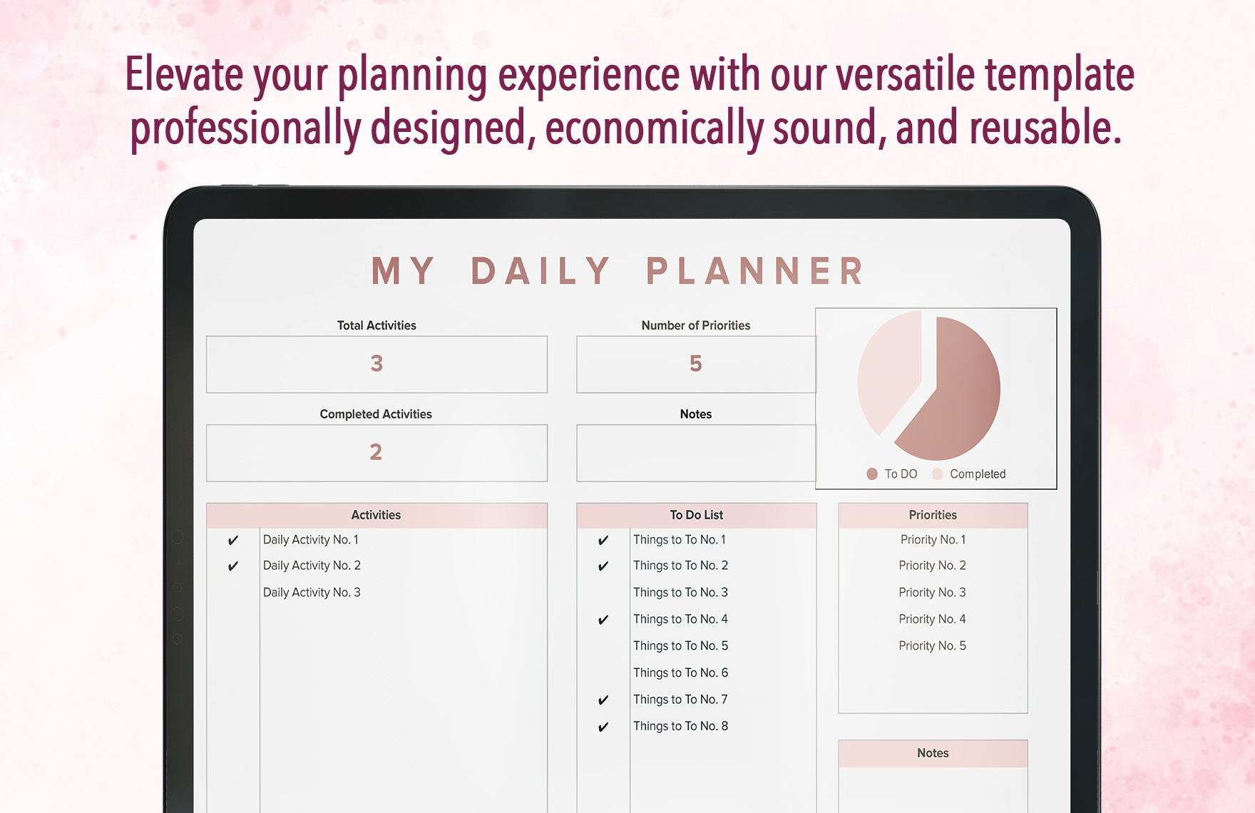 Blank Planner Template