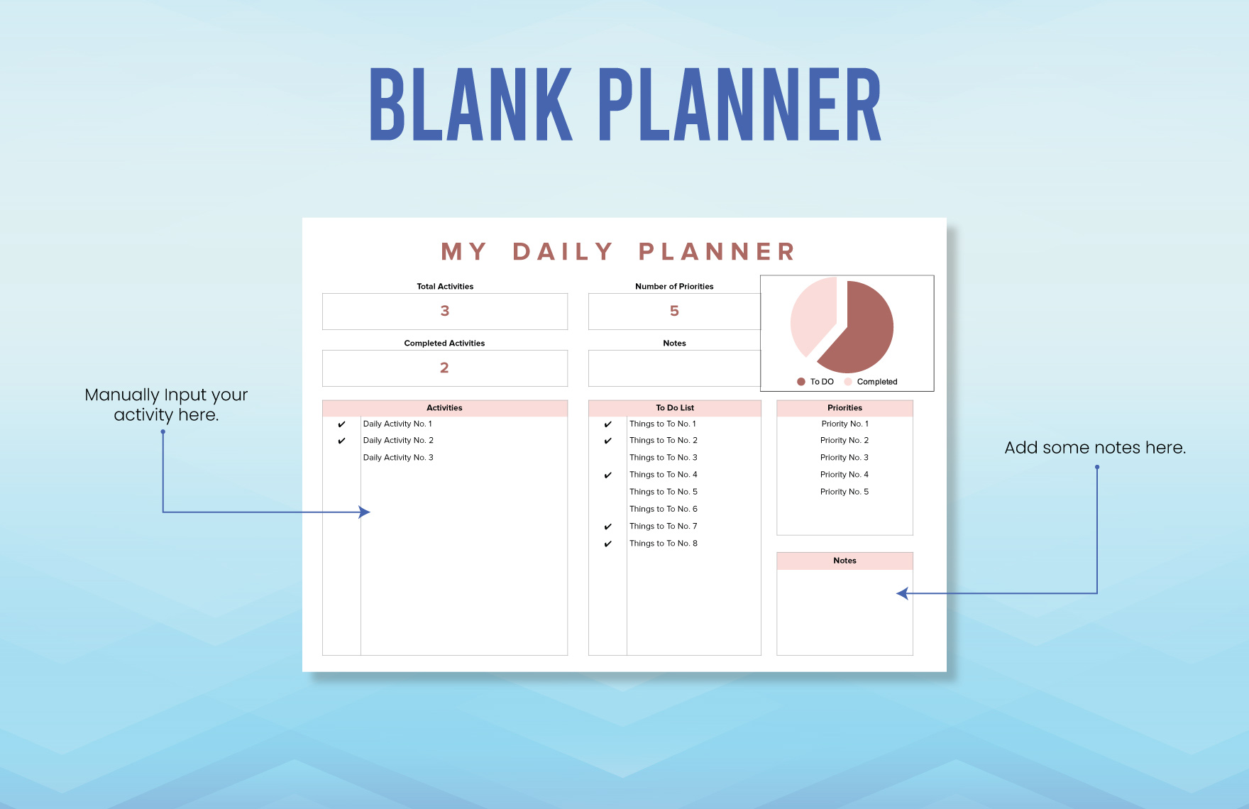 Blank Planner Template