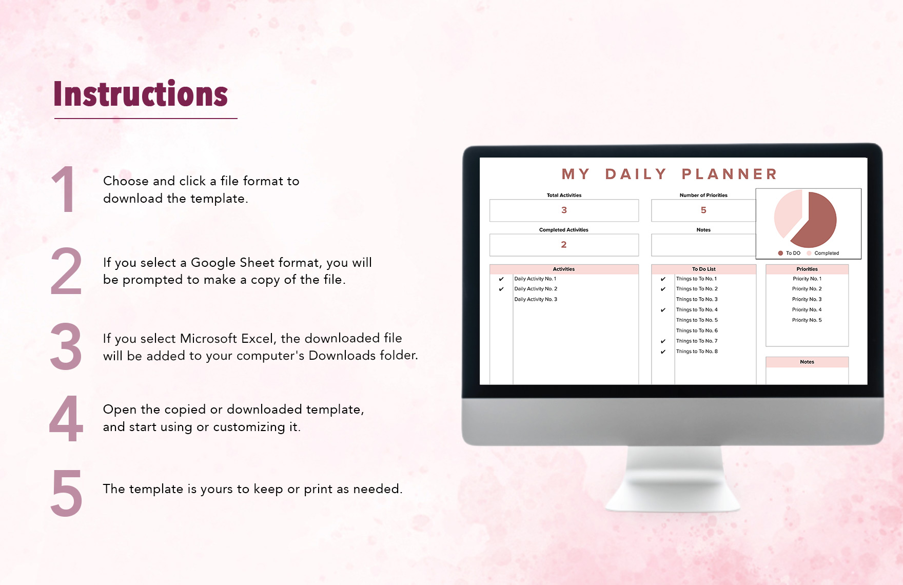 Blank Planner Template In Excel, Google Sheets - Download | Template.net