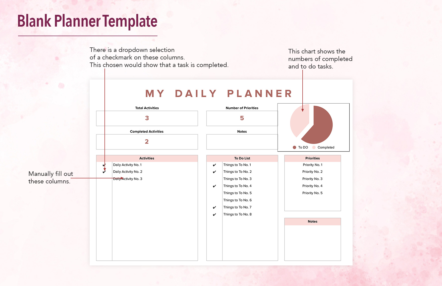 Blank Planner Template