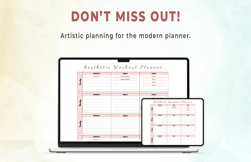 Aesthetic Planner Template