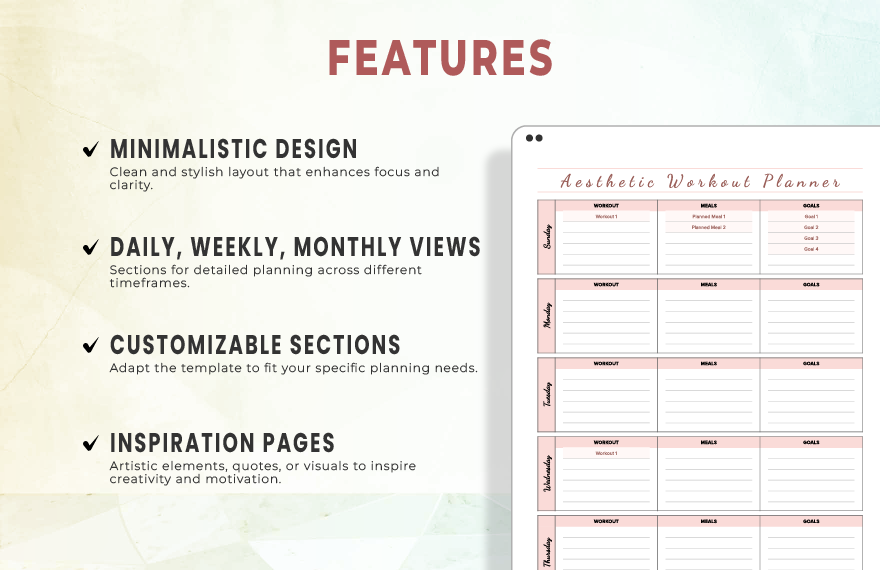 Aesthetic Planner Template