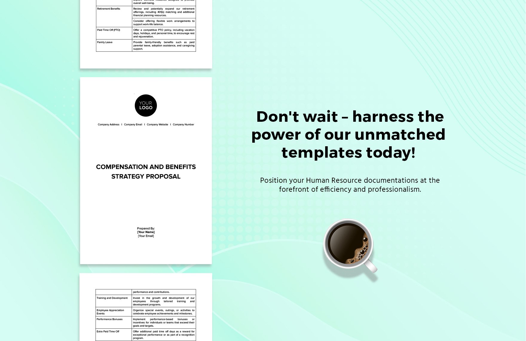 Compensation & Benefits Strategy Proposal HR Template