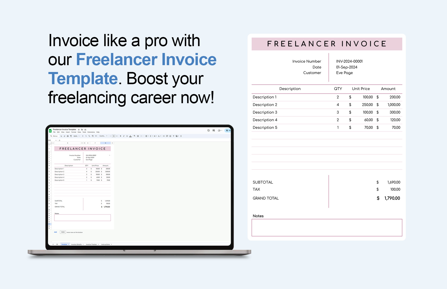 Freelancer Invoice Template