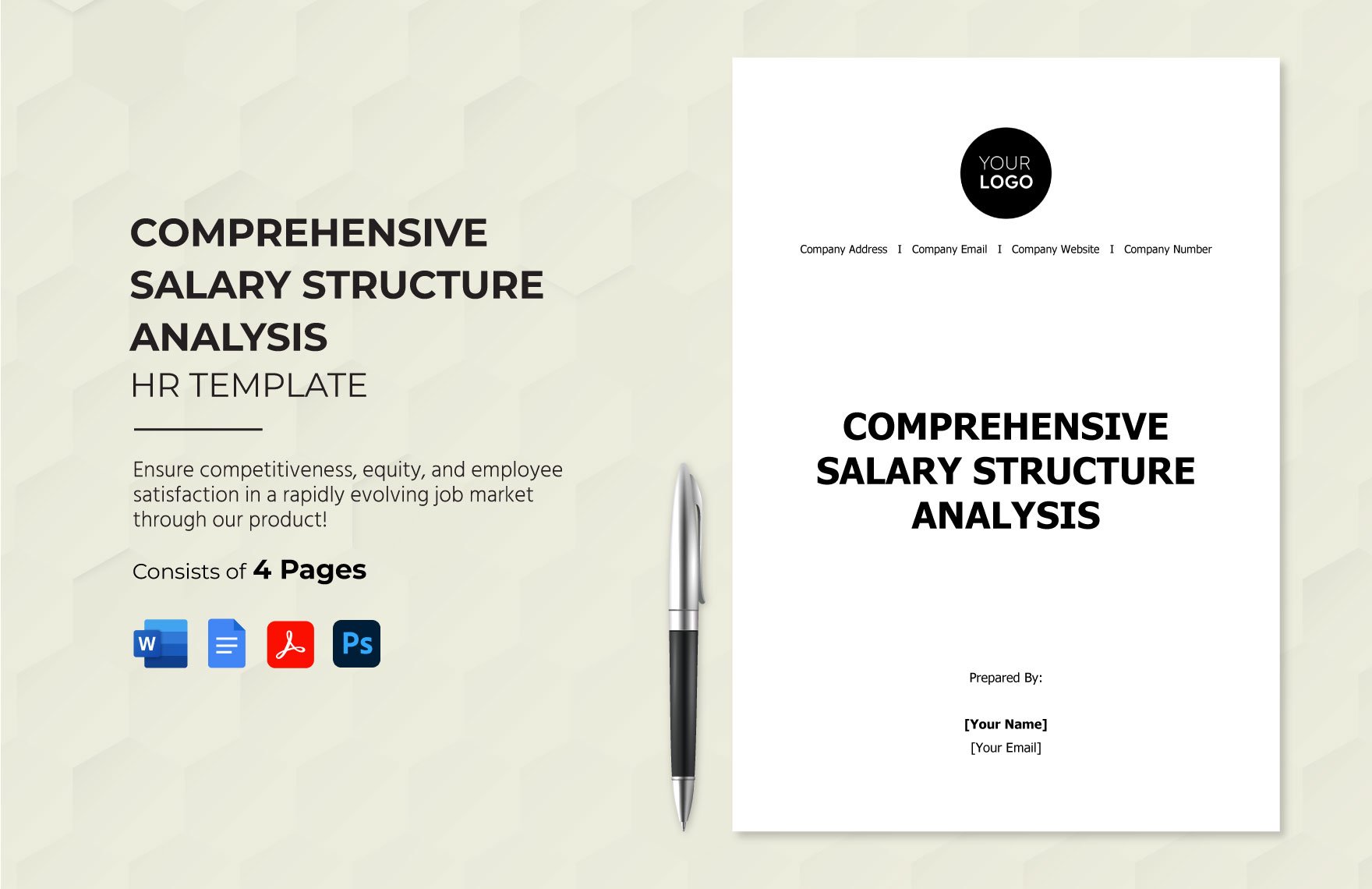 Comprehensive Salary Structure Analysis HR Template