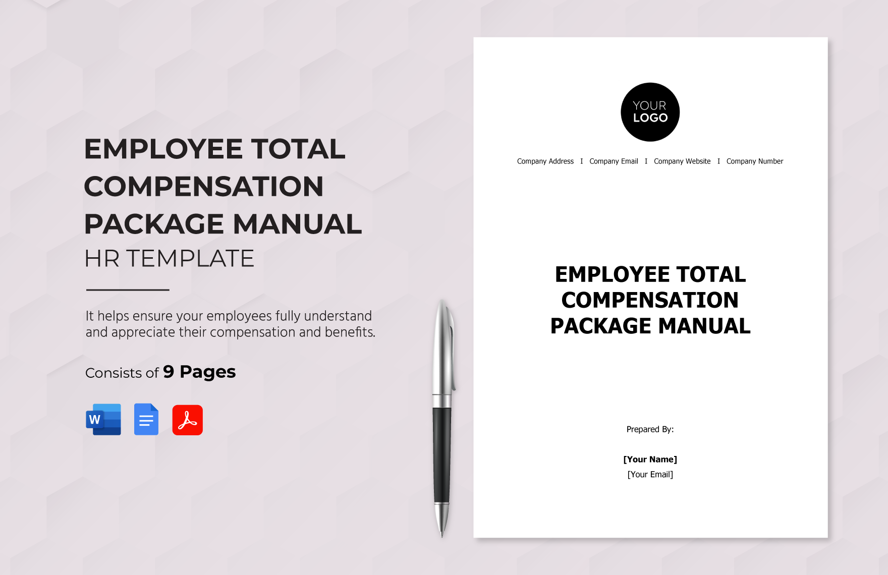 Employee Total Compensation Package Manual HR Template in Word, Google Docs, PDF