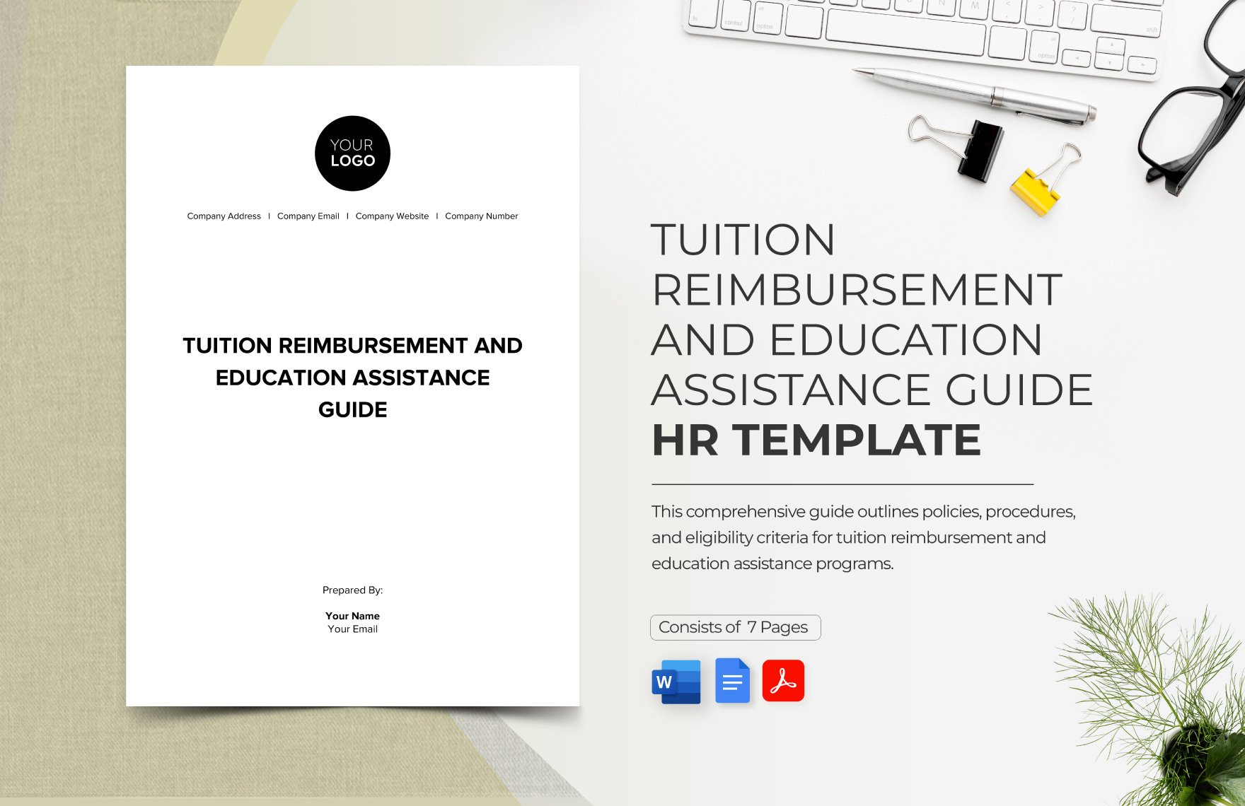Tuition Reimbursement and Education Assistance Guide HR Template in Word, Google Docs, PDF