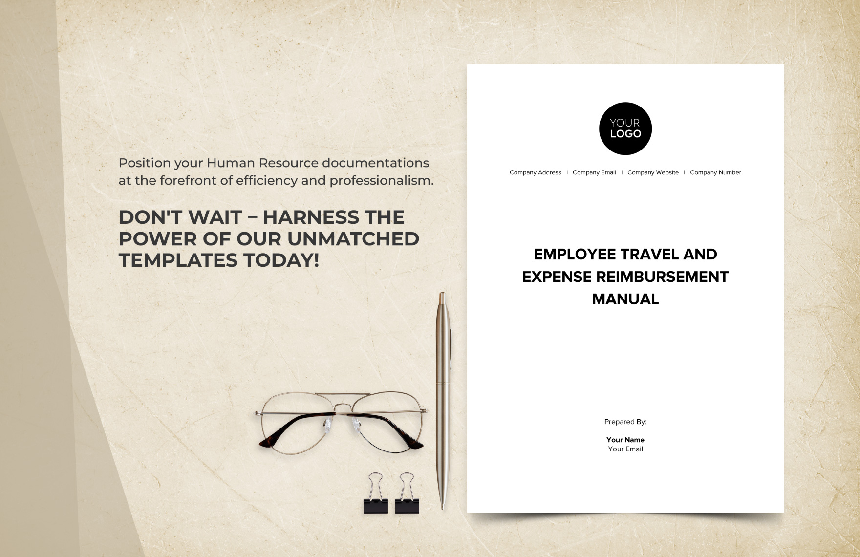 Employee Travel and Expense Reimbursement Manual HR Template