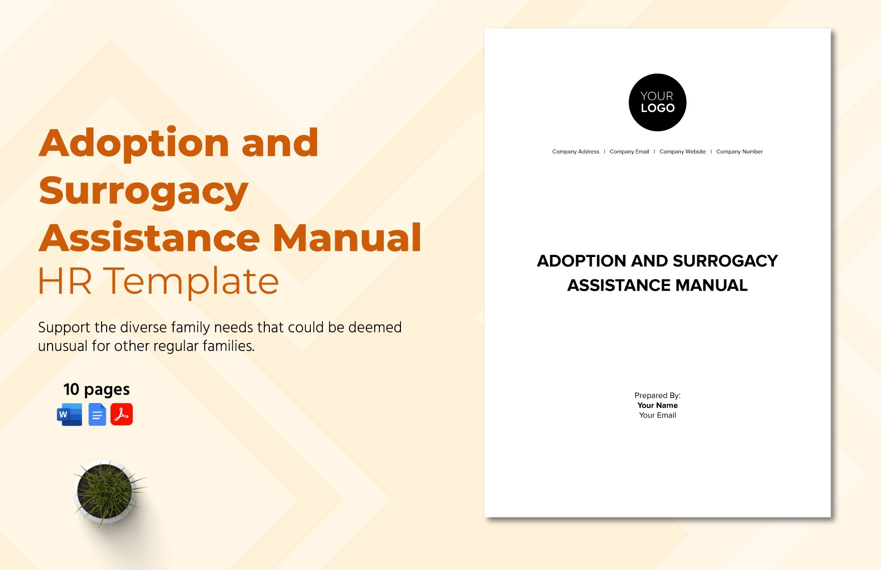 Adoption and Surrogacy Assistance Manual HR Template in Word, Google Docs, PDF