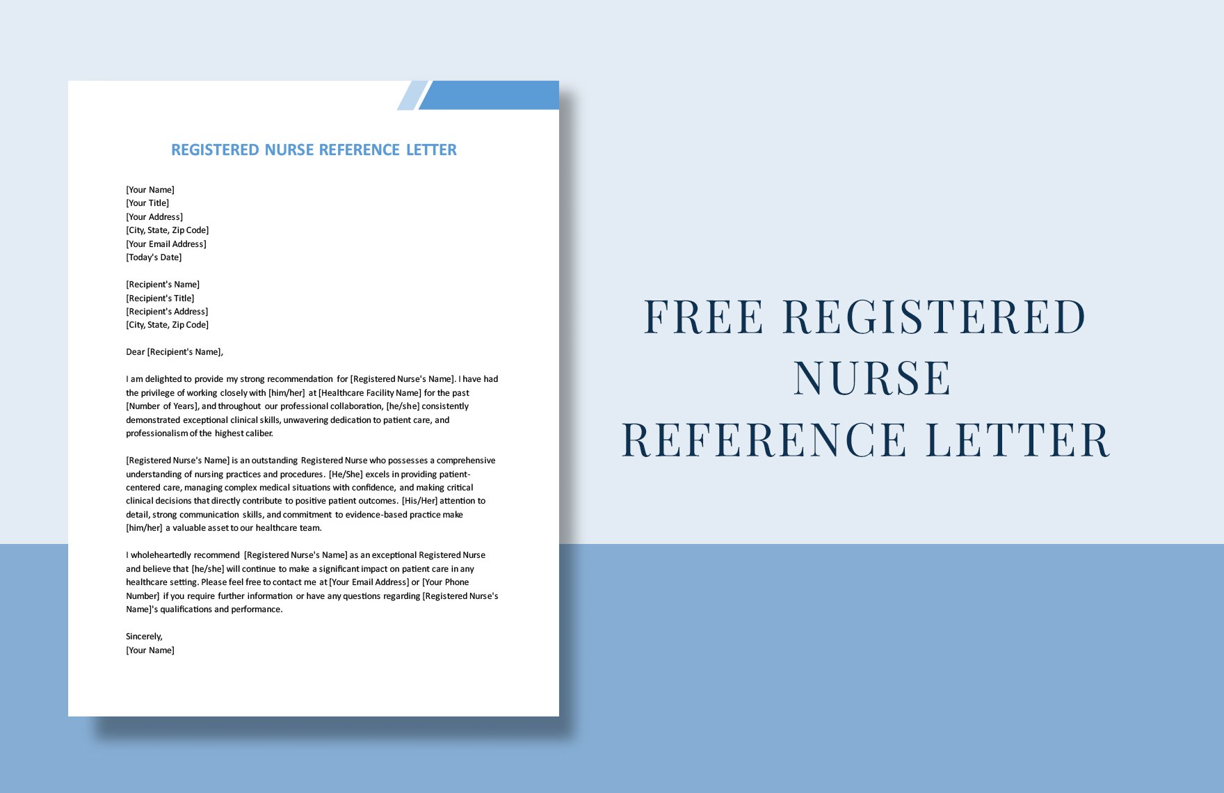 Registered Nurse Reference Letter
