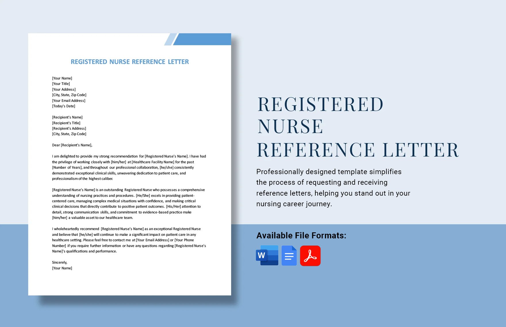 Registered Nurse Reference Letter in Word, Google Docs, PDF