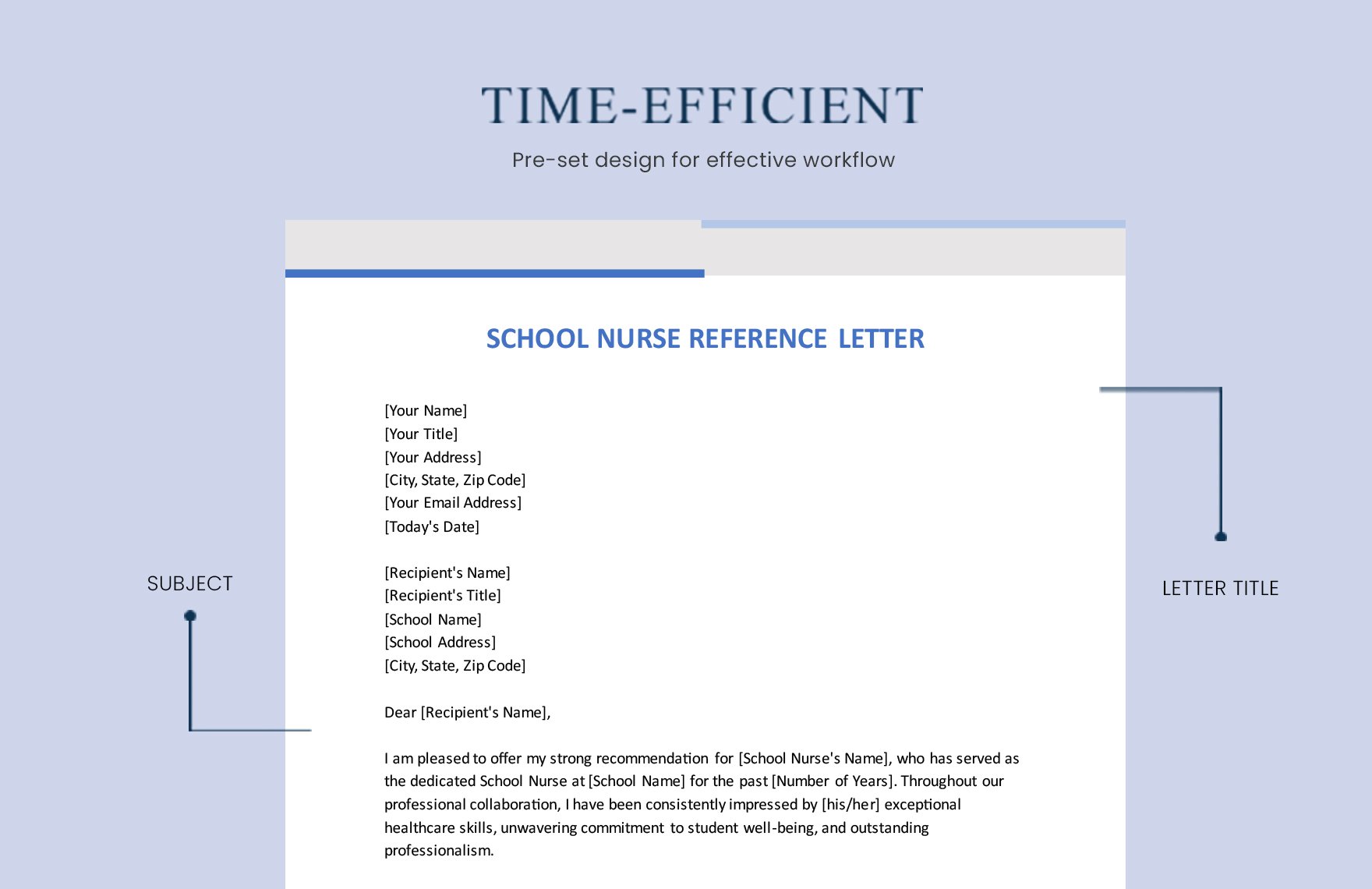 School Nurse Reference Letter