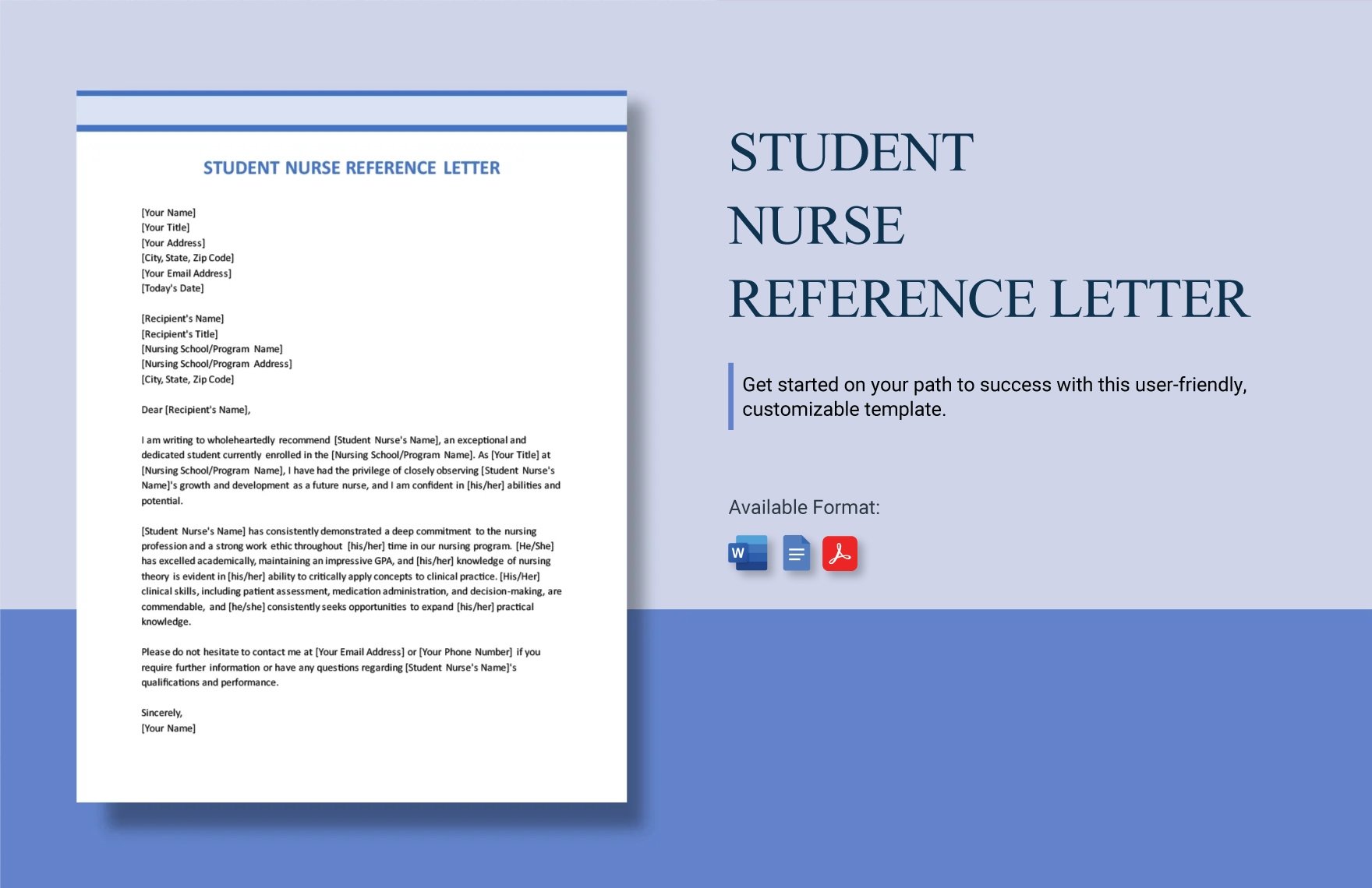 Student Nurse Reference Letter in Word, Google Docs, PDF