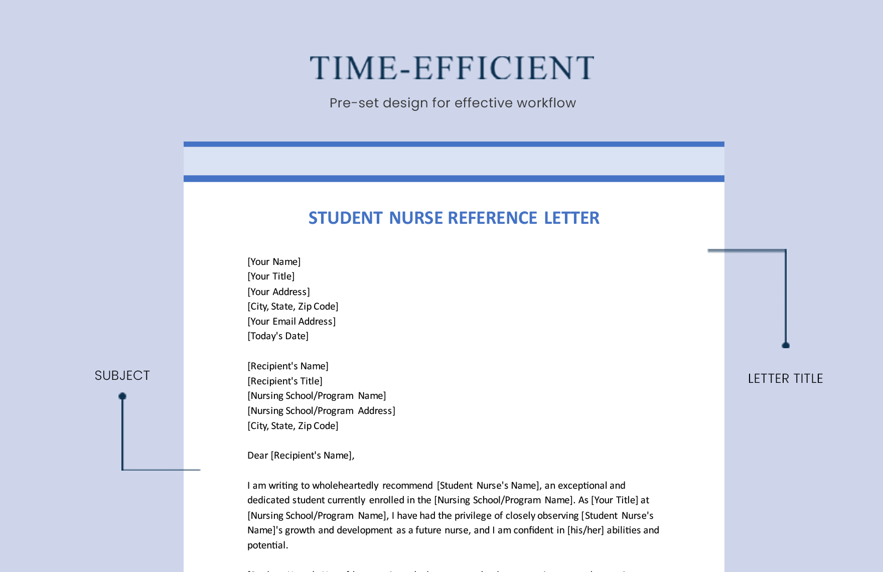 Student Nurse Reference Letter