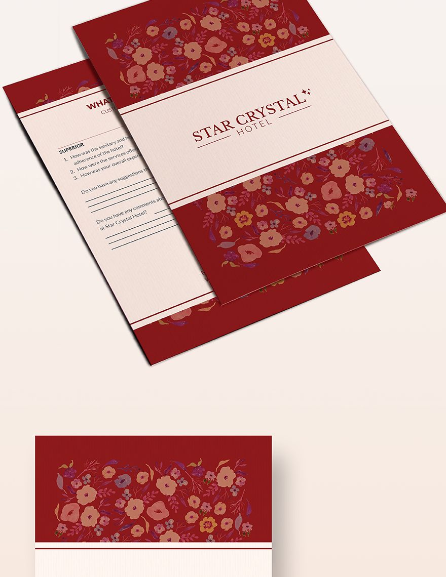 Hotel Customer Comment Card Template