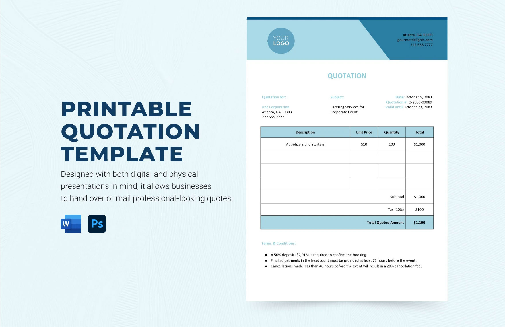 Heavy Equipment Rental Quotation Template Download in Word, Google