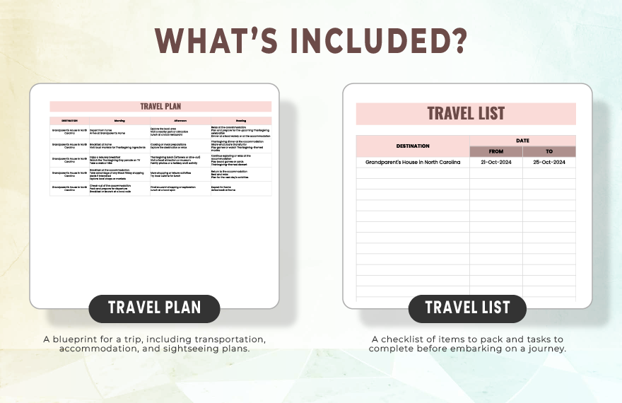 Itinerary Planner Template Itinerary Planner Template
