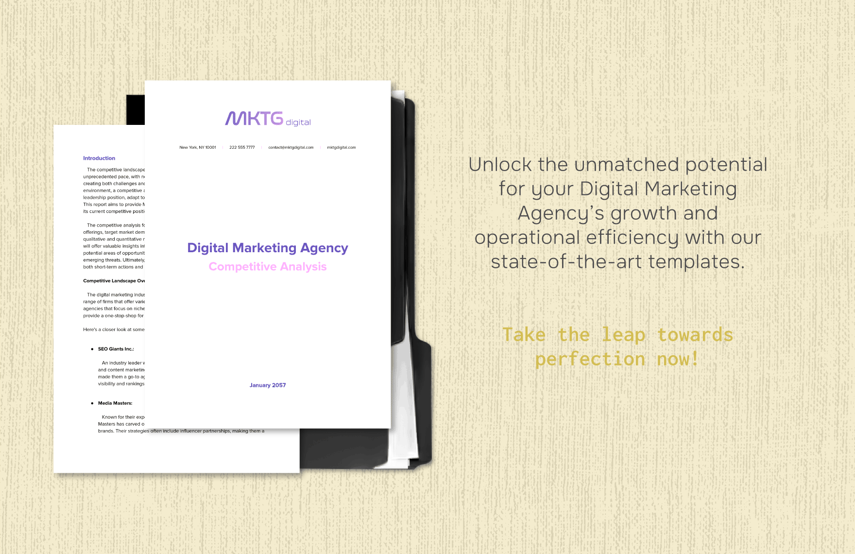 Digital Marketing Agency Competitive Analysis Template