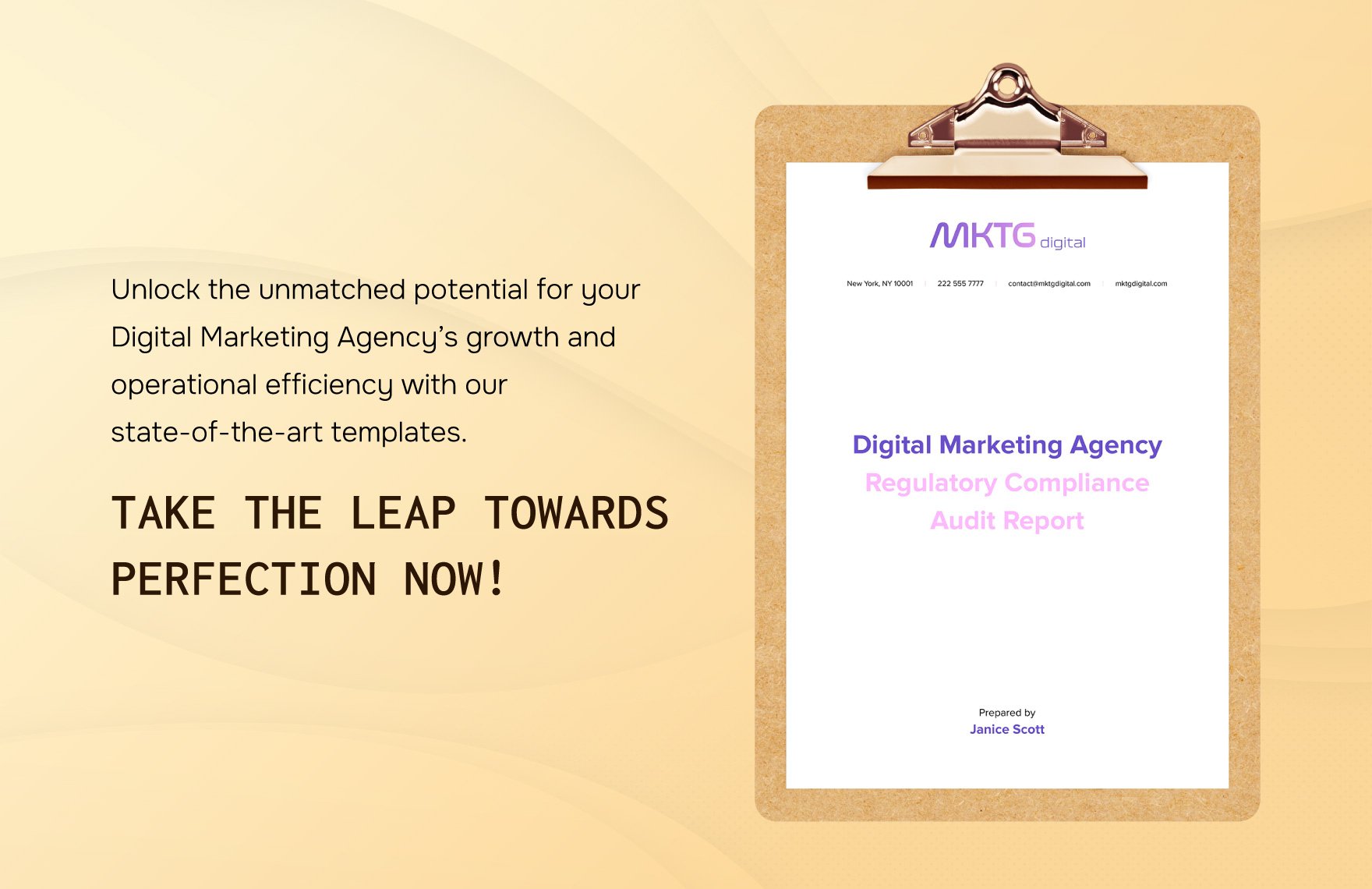Digital Marketing Agency Regulatory Compliance Audit Report Template