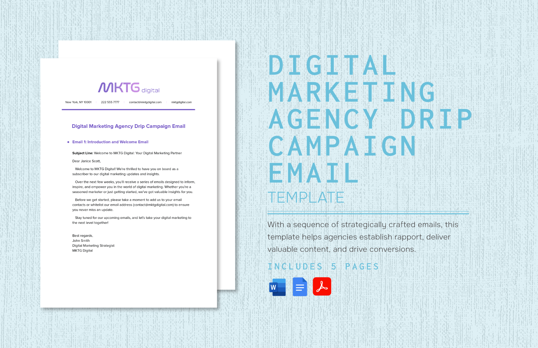 Digital Marketing Agency Drip Campaign Email Template
