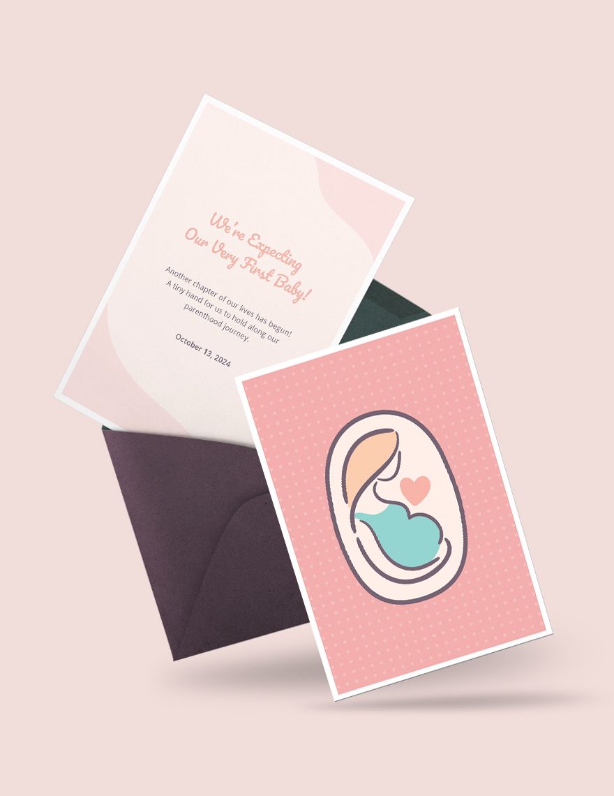 Pregnancy Announcement Card Template