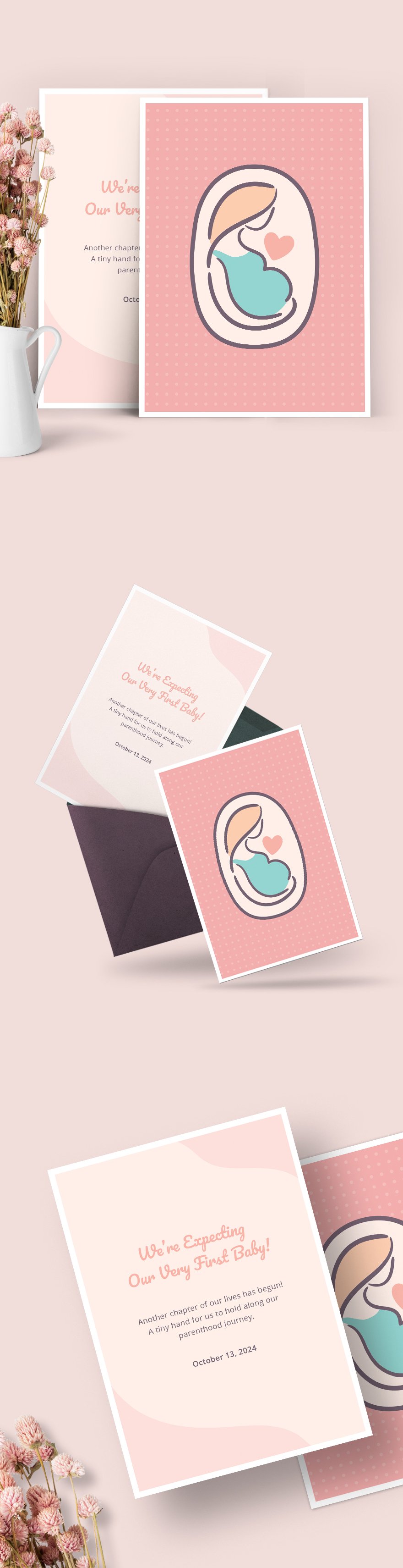 Free Pregnancy Announcement Card Template