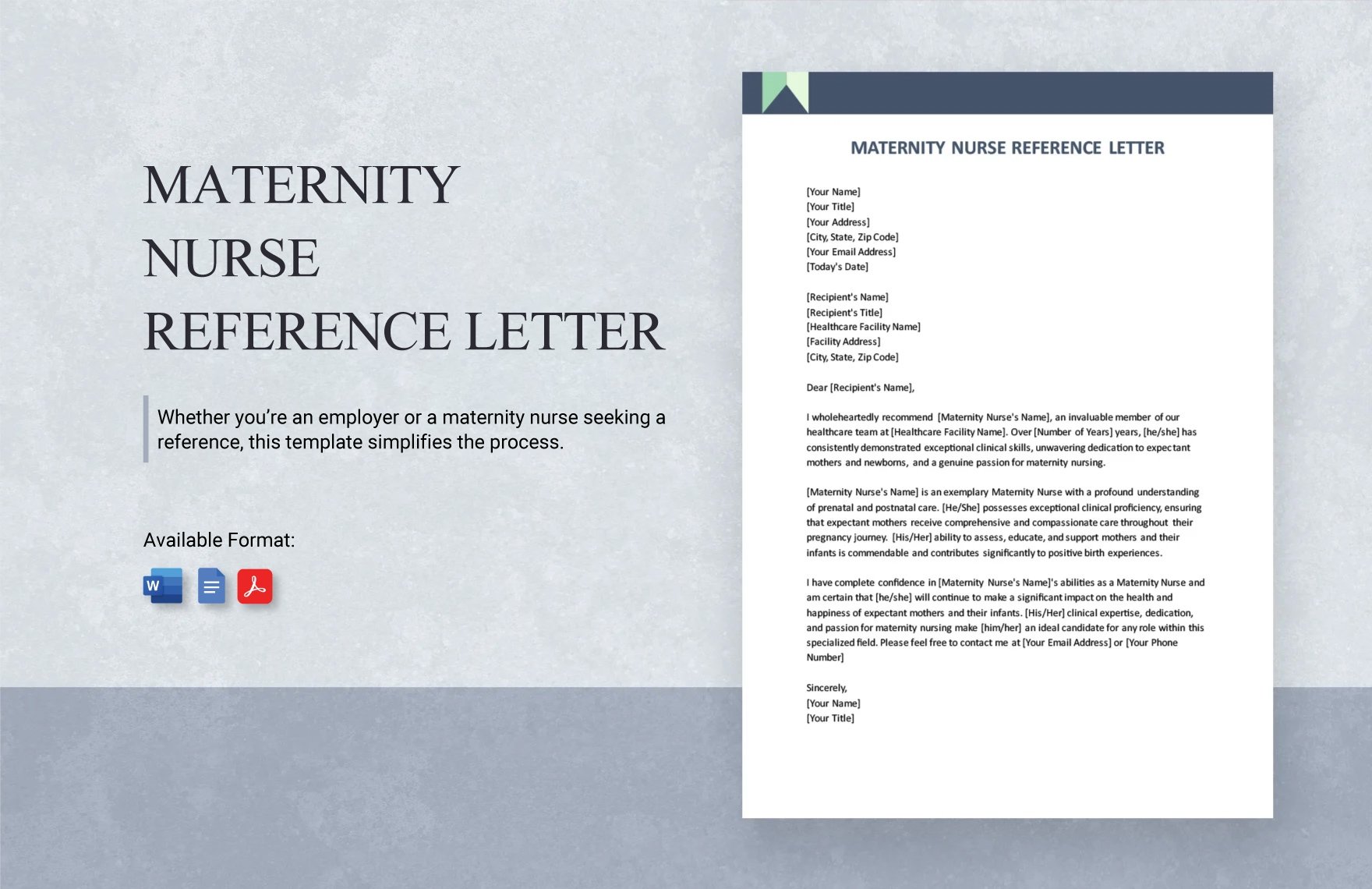 Maternity Nurse Reference Letter in Word, Google Docs, PDF