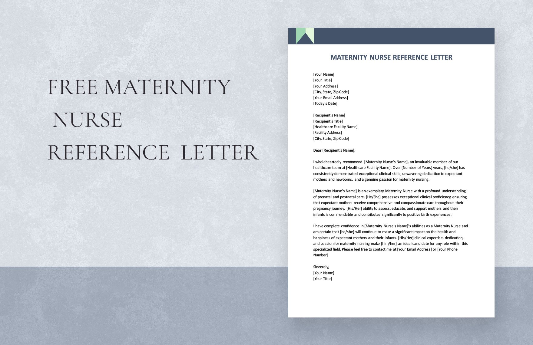 Maternity Nurse Reference Letter