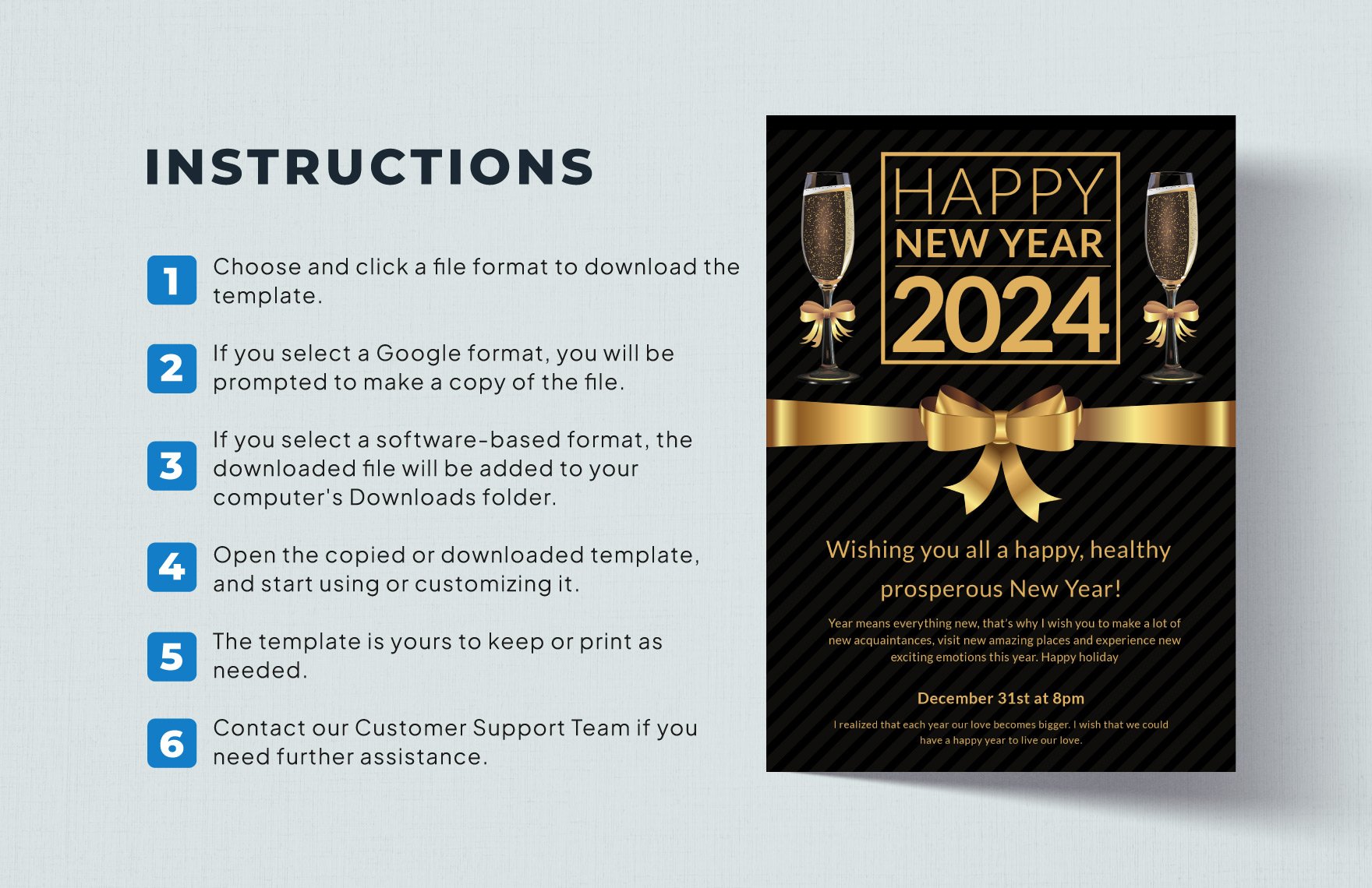 New Year Party Invitation Template