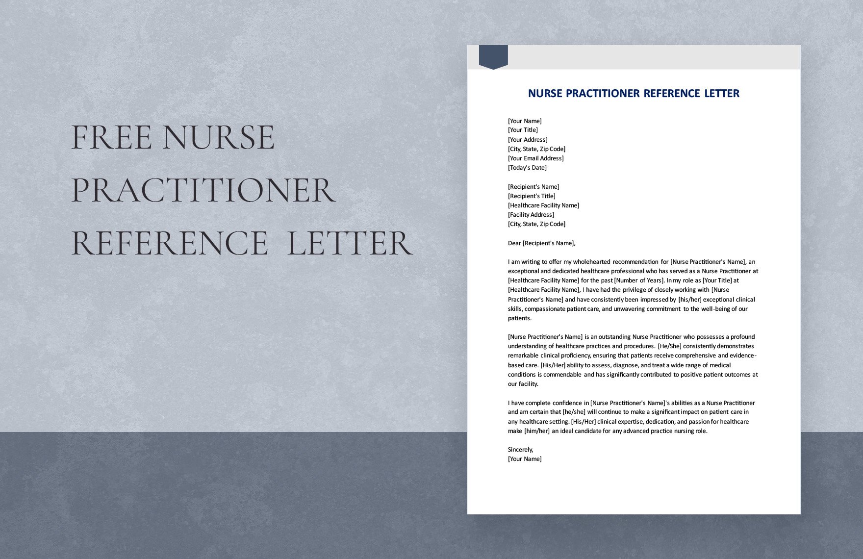 Nurse Practitioner Reference Letter