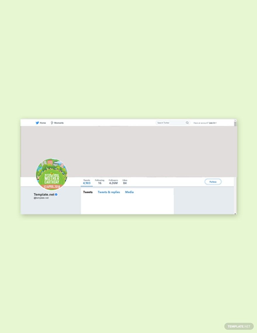 International Earth Day Twitter Profile Photo Template