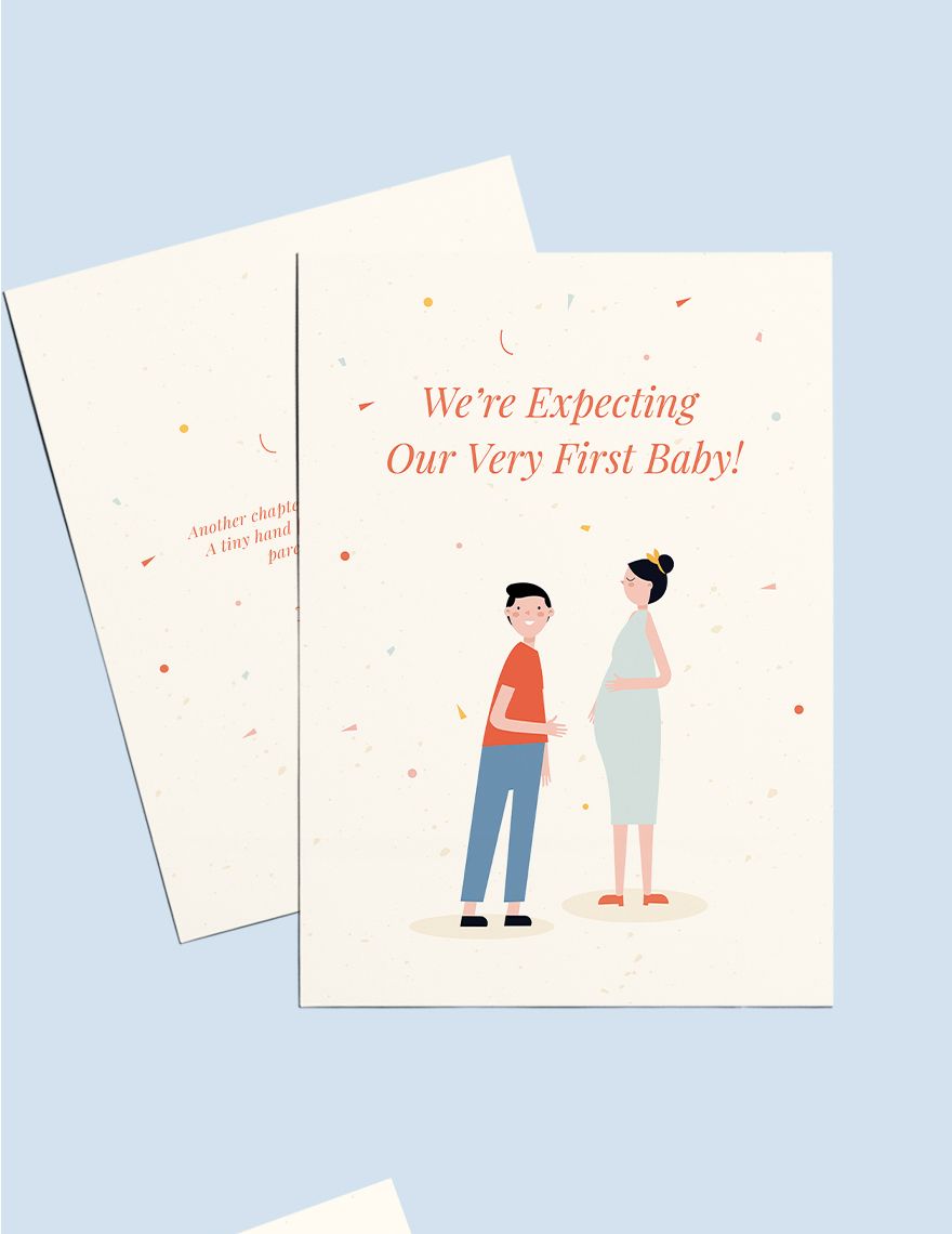Surprise Pregnancy Announcement Card Template