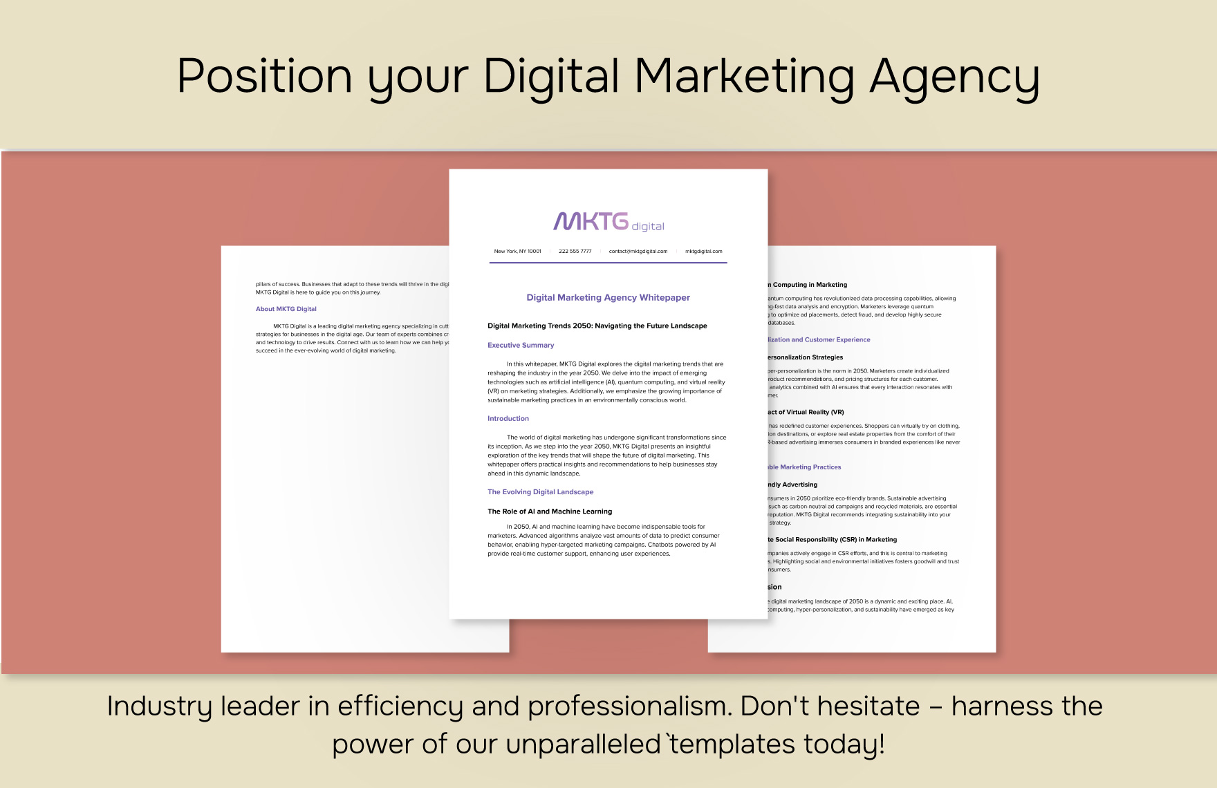 Digital Marketing Agency Whitepaper Template