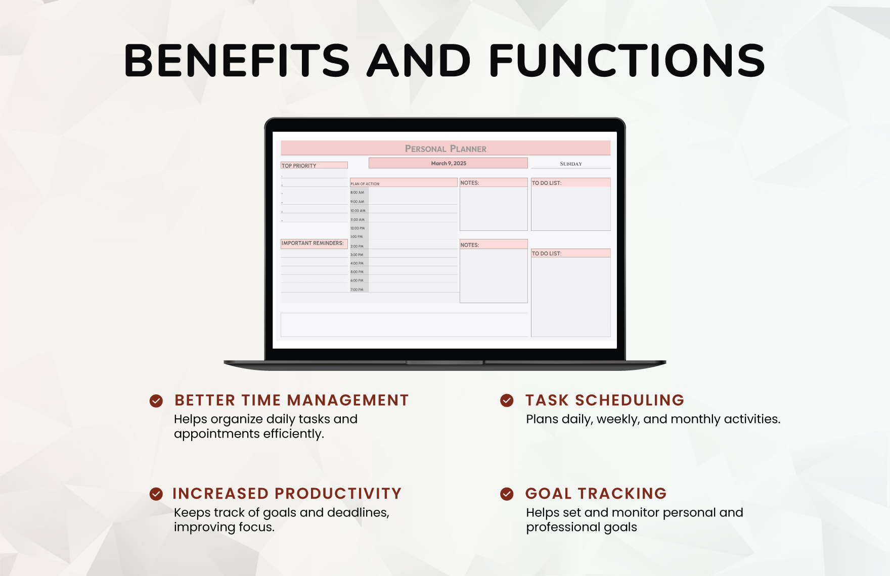 Personal Planner Template