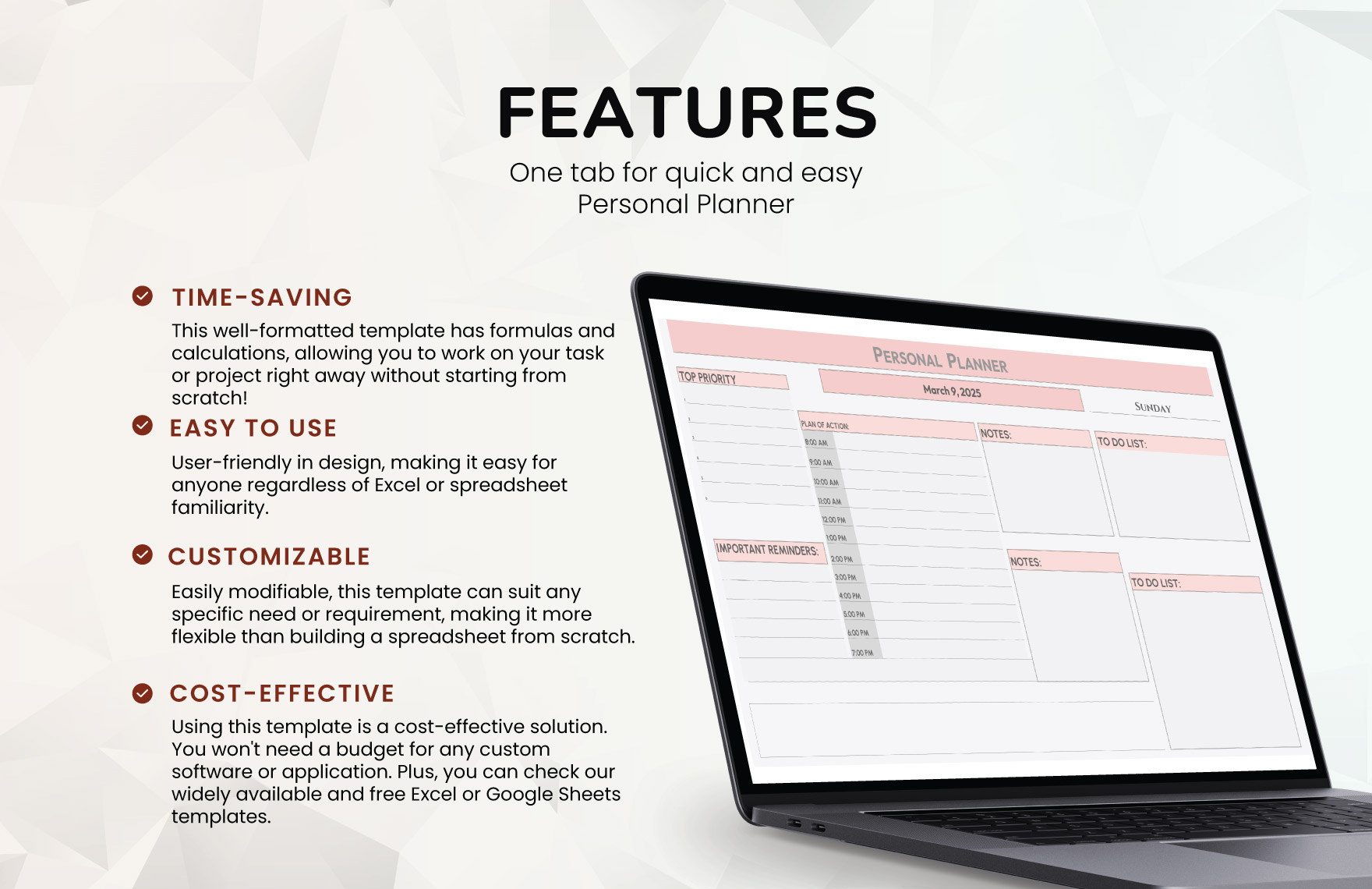 Personal Planner Template