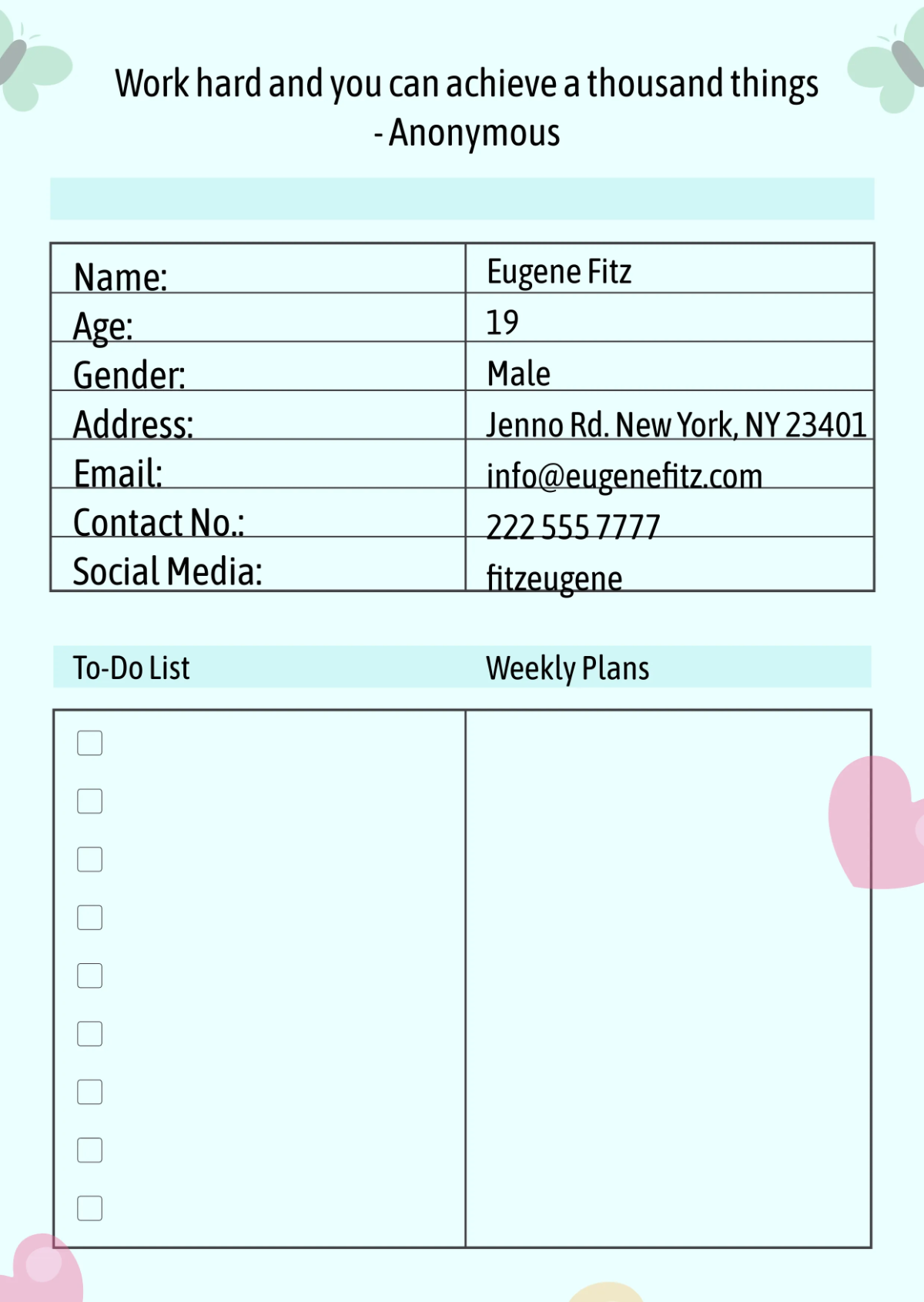 Free Cute Journal Template to Edit Online