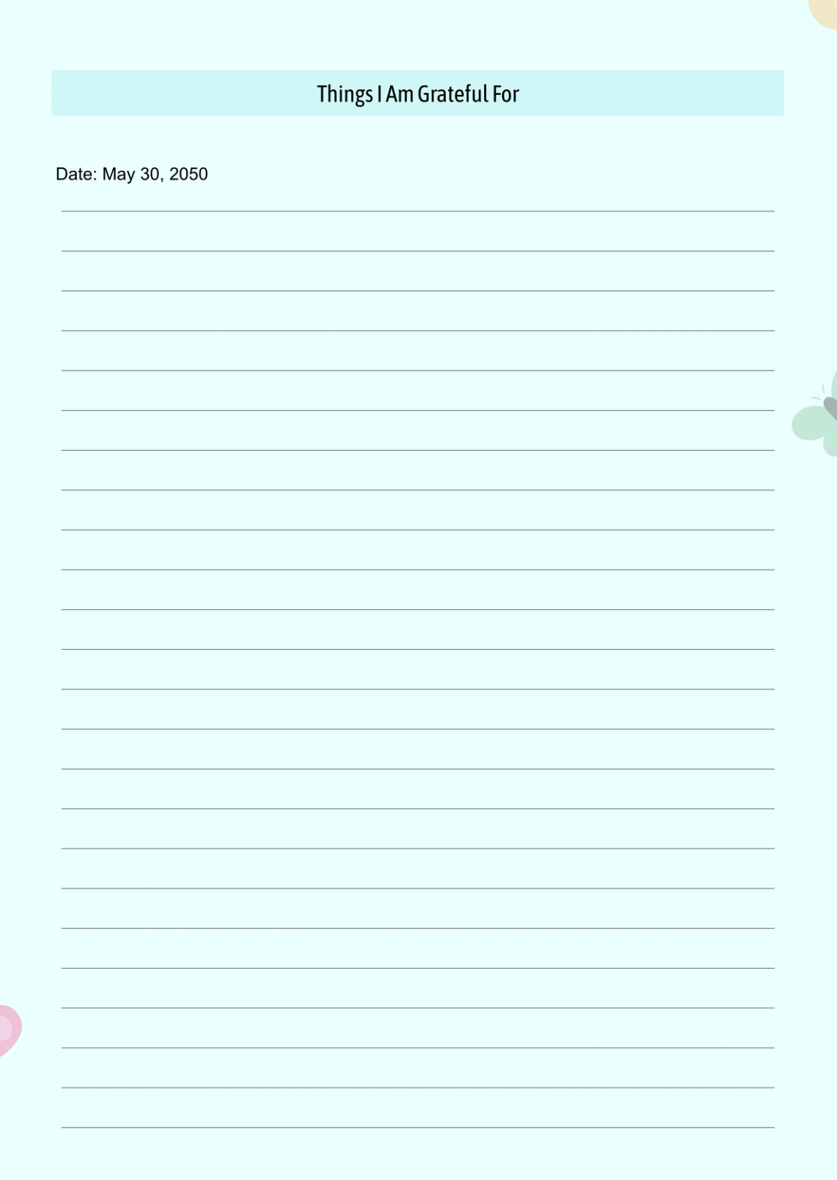 Free Cute Journal Template to Edit Online